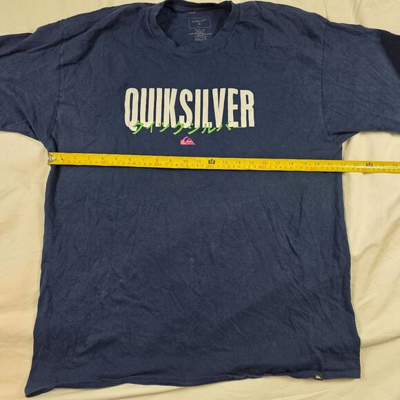 Quiksilver Mens Size XL Blue Shirt Surf Logo Outdoors Short Sleeve Casual Tee - Picture 6 of 9